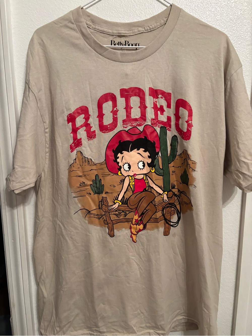 Betty Boop Rodeo Cowboy Graphic Tee NWOT L